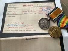WW1 Medal Pair Petty Northumberland Fusiliers Sunderland
