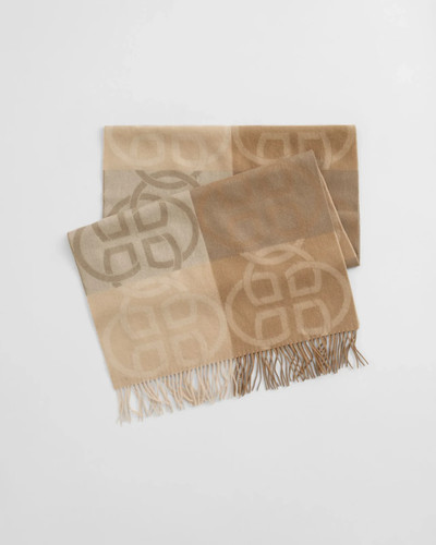 Gant print camel scarf - g,