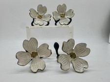 Michael Aram Boxwood Flower Napkin Holders Set of 4
