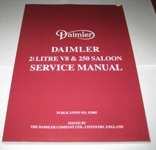 Workshop Manual Daimler 2.5 litre V8 & 250, years 1962 - 1969