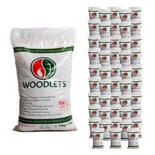 48 x 10kg Bags Premium Woodlet Pellets Fuel Boilers Cooking Pizza Oven Stove BBQ