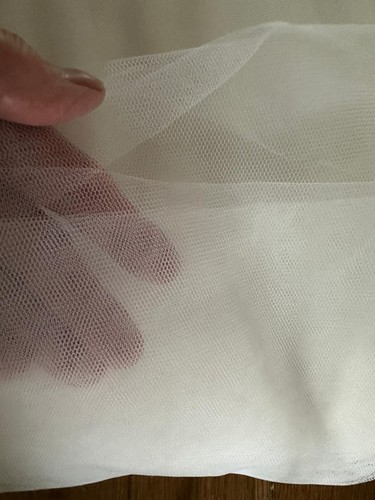 Ivory tulle fabric - , for