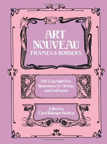 Art nouveau frames - art, and