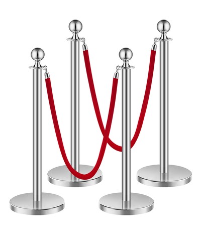 Vevor pcs silver stanchion - 4,