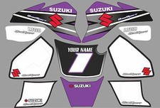 suzuki lt80 quad graphics stickers decals name-number lt 80 mx laminate purple  