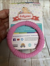 Teething Ring Baby Pacifier Teether Toy PINK Silicone Soother Dummy Chew No BPA
