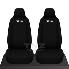 FOR MERCEDES VITO 2014 ON - Heavy Duty Black Waterproof Van Seat Covers 2 Fronts