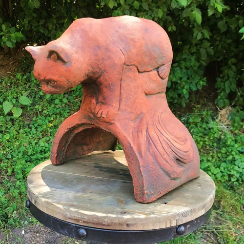 Cat roof finial - , round