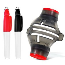 360° Rotate Golf Ball Marker Printed Stencil Golf Ball Line Liner with 2 Pens