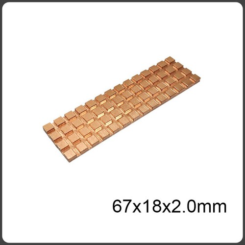 Copper nvme heatsink - heatsink, grid