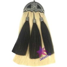 Scottish Kilt Original Long Horse Hair Dress Sporran Rampant Lion Cantle&Tassels