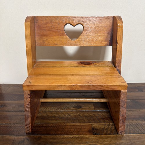 Vtg handmade heart wooden - vtg,