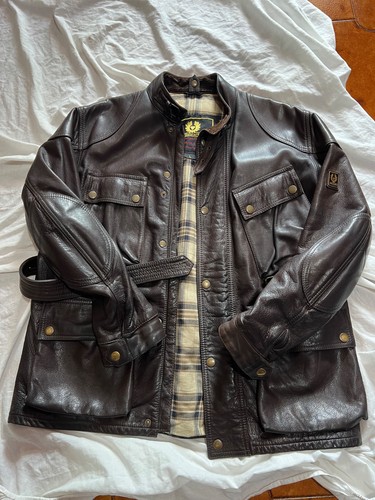Belstaff heavy leather jacket - heavy,