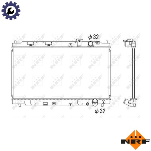 Radiator engine cooling - radiator, 53284