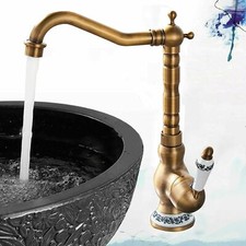 Bathroom Basin Sink Faucet Single Handle One Hole Antique Brass Mono Mixer Tap