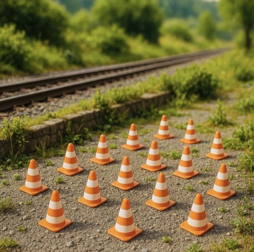 X16 miniature traffic cones - x16,