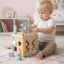 Wooden Activity Cube Toy Shape