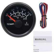 52mm Water Temperature Gauge Universal 40-120 ℃ Meter for Car Boat Marine Engine