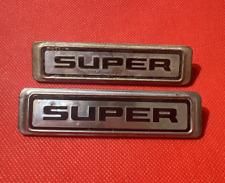 SUPER - VINTAGE METAL CAR BADGES / EMBLEMS - 100  X 25 MM