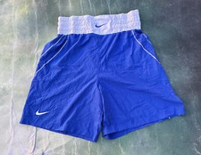 Vintage Nike Men's Blue Boxing Shorts Size L.