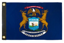 Michigan Flag 12x18in Boat ATV