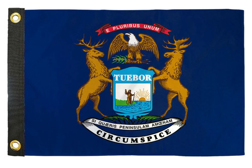 Michigan flag 12x18in boat atv - michigan,