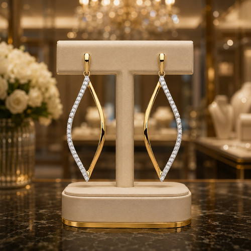 9ct yellow gold - gold, diamond