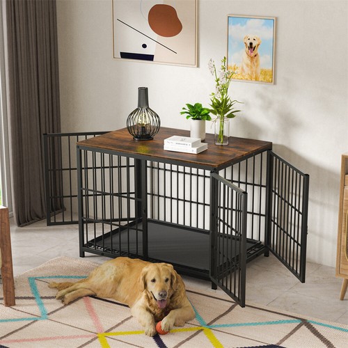 Large wooden dog crate - wooden,