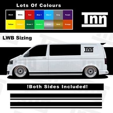 Stickers For VW TRANSPORTER T5 LWB T6 T4 SWB SIDE STRIPES VANS CAMPERS DECALS
