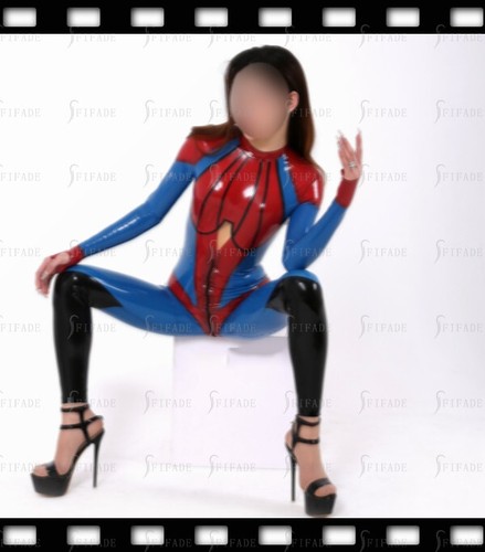 Latex catsuit spider cosplay - latex,