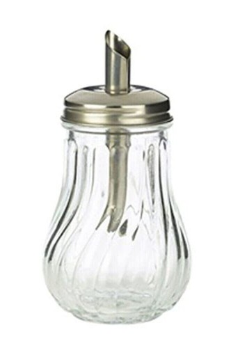 Retro glass sugar dispenser - sugar,