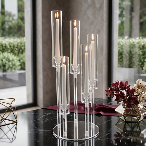 Arm acrylic candelabra with - acrylic,