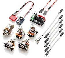 EMG 1 or 2 Humbucker pickup Active Wiring Kit with 10mm Short Shafts Solderless