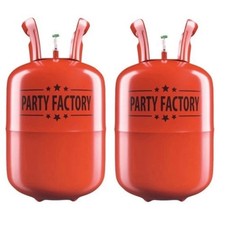 2x Helium gas for balloons Helium Canister - Party Factory Helium Gas Cylinder