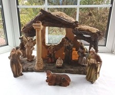 Large vintage nativity set - large,