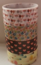 4 x 3 m Washi Tape Pack Set Decorative Adhesive Masking Tape