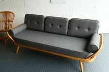 Cushions & Covers Only. Ercol Studio Couch/Daybed. Bradbury Special MId Grey