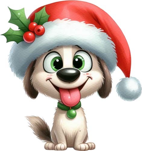 Watercolour christmas funny - watercolour,