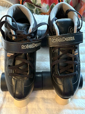 Roller Derby STR Seven Adult Quad Roller Speed Skates Size 6 Men's Black