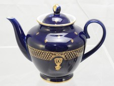 Lomonosov Lotus 3 1/2 Cup Teapot with Cups and Saucer 1990s