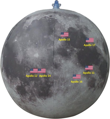 Inflatable moon with - moon, apollo