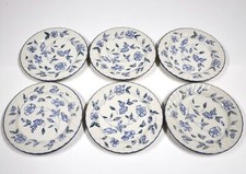 Vintage Barratts England Vineyard Porcelain Small Plates 7" 6pcs Good AX470