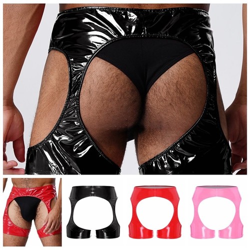 Men pvc leather boxer - uk,