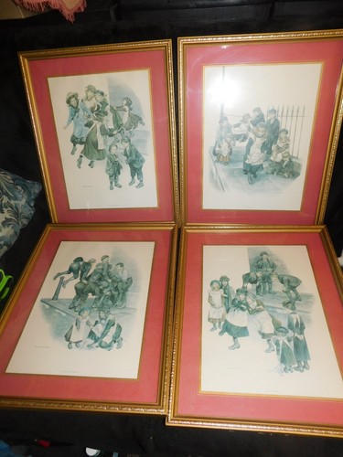 Large gilt framed prints - 4,