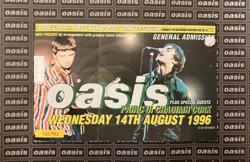 Oasis gig ticket tuesday 14th - ticket,