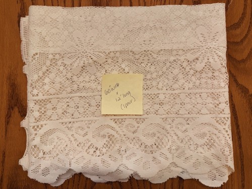 Vintage lace curtain panels - vintage,