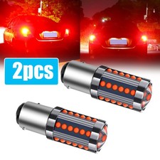 2Pcs 1157 LED Strobe Red Bright Car Signal Brake Tail Stop Light Parking Bulbs