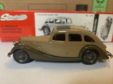 1937 RILEY KESTREL WHITE METAL CAR MODEL BY SOMERVILLE no129 TWO TONE BROWN