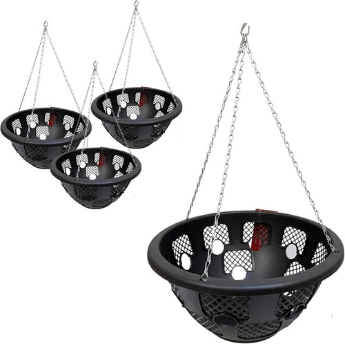 Hanging basket with chains - with,