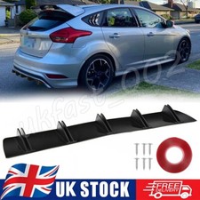 Rear Diffuser 10 Fins Bumper Lip Splitter Spoiler For Ford Focus RS ST MK3 MK4 #